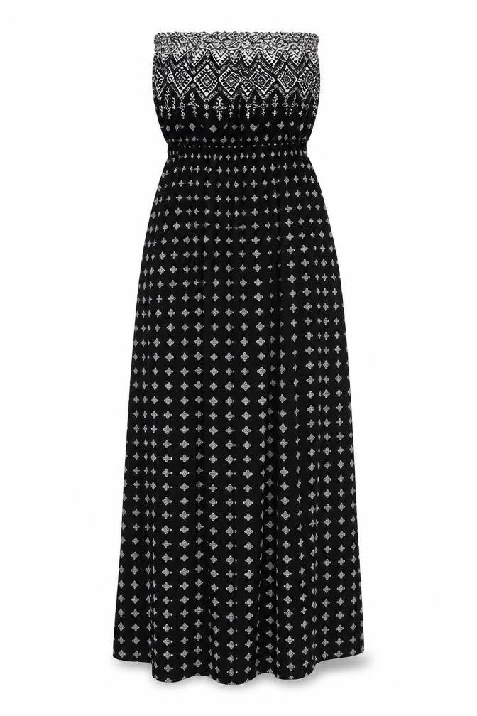 New Look Womens Black Geometric Viscose Shift  Size 8  One Shoulder