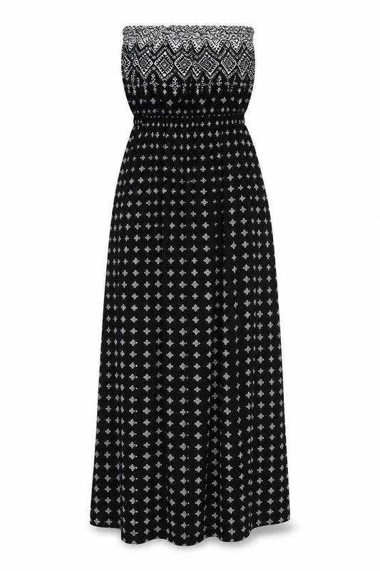 New Look Womens Black Geometric Viscose Shift  Size 8  One Shoulder