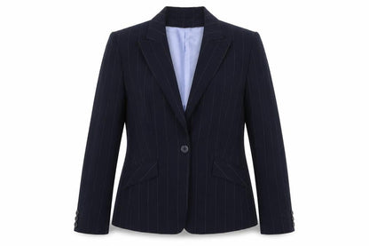 Debenhams Womens Blue Pinstripe Polyester Jacket Suit Jacket Size 14