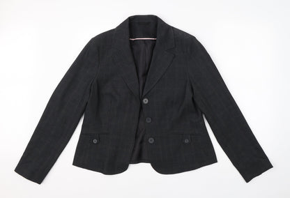 Evie Womens Grey  Polyester Jacket Suit Jacket Size 14
