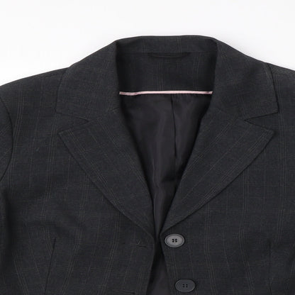 Evie Womens Grey  Polyester Jacket Suit Jacket Size 14