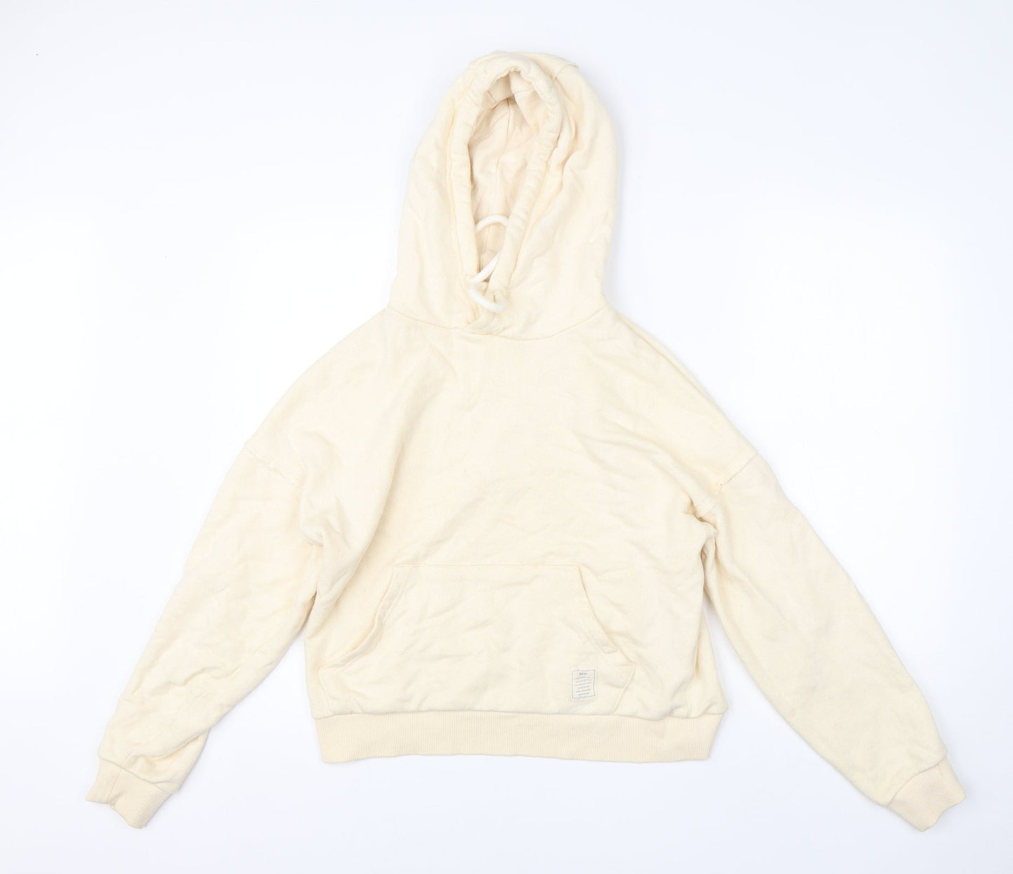 MP Mens Beige  Cotton Pullover Hoodie Size S
