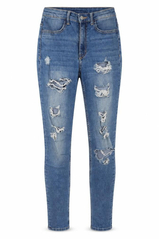 Divided Womens Blue  Cotton Skinny Jeans Size 8 L28 in Regular