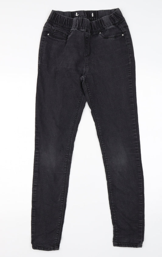 Preworn Womens Black  Cotton Jegging Jeans Size 10 L28 in Regular