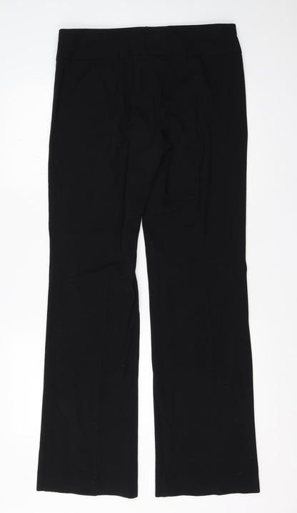 New Look Womens Black  Viscose Dress Pants Trousers Size 10 L30 in Regular