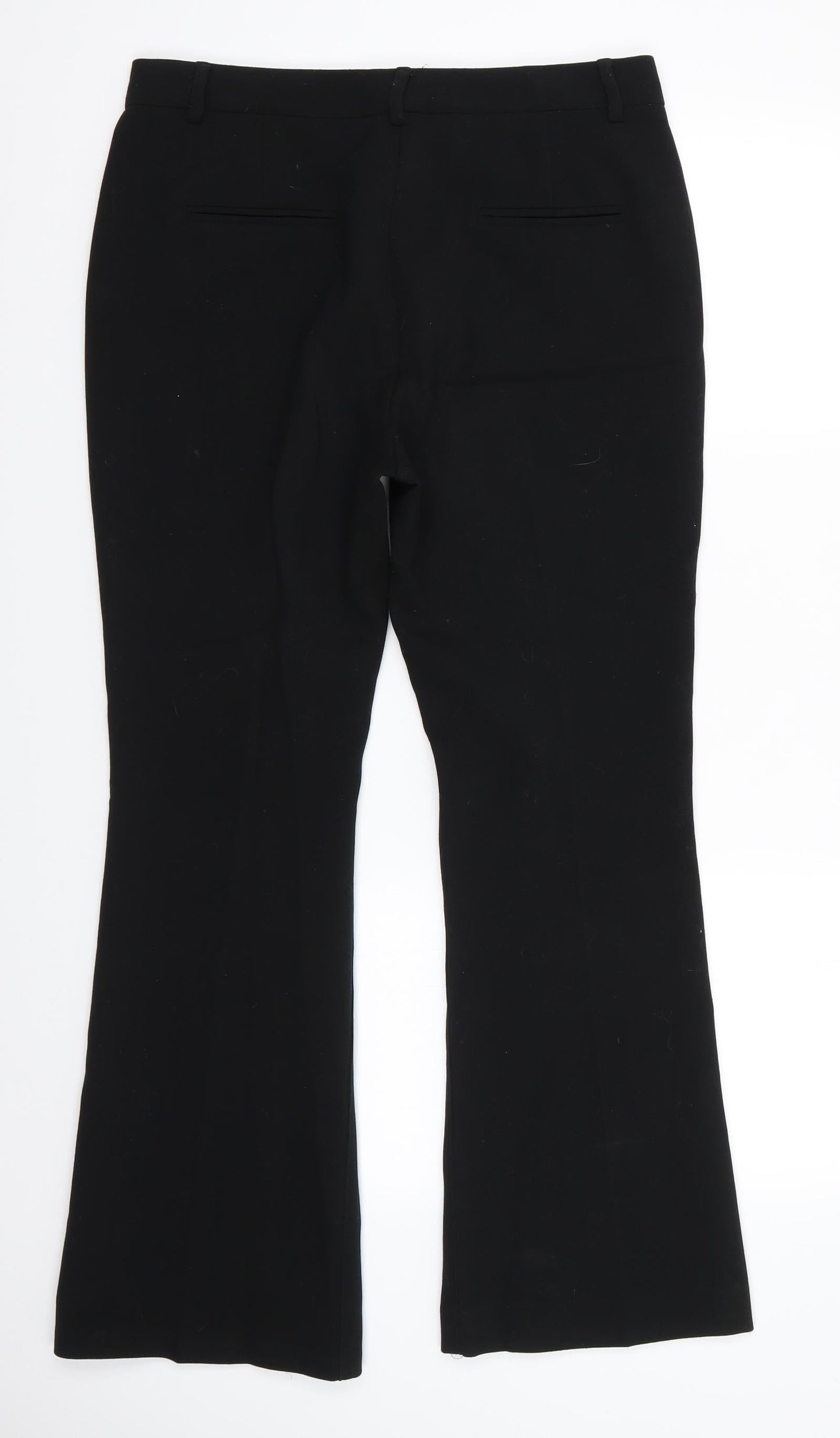 Marks and Spencer Womens Black  Polyester Bloomer Trousers Size 12 L28 in Regular