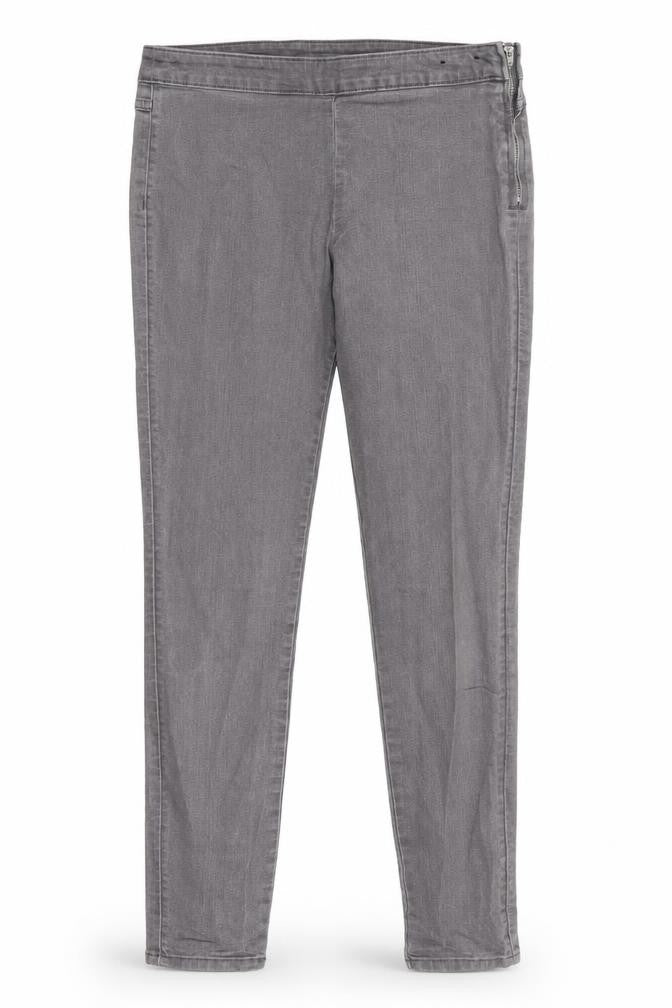 Divided Womens Grey  Cotton Skinny Jeans Size 12 L28 in Regular  - Mid grey Side Zip