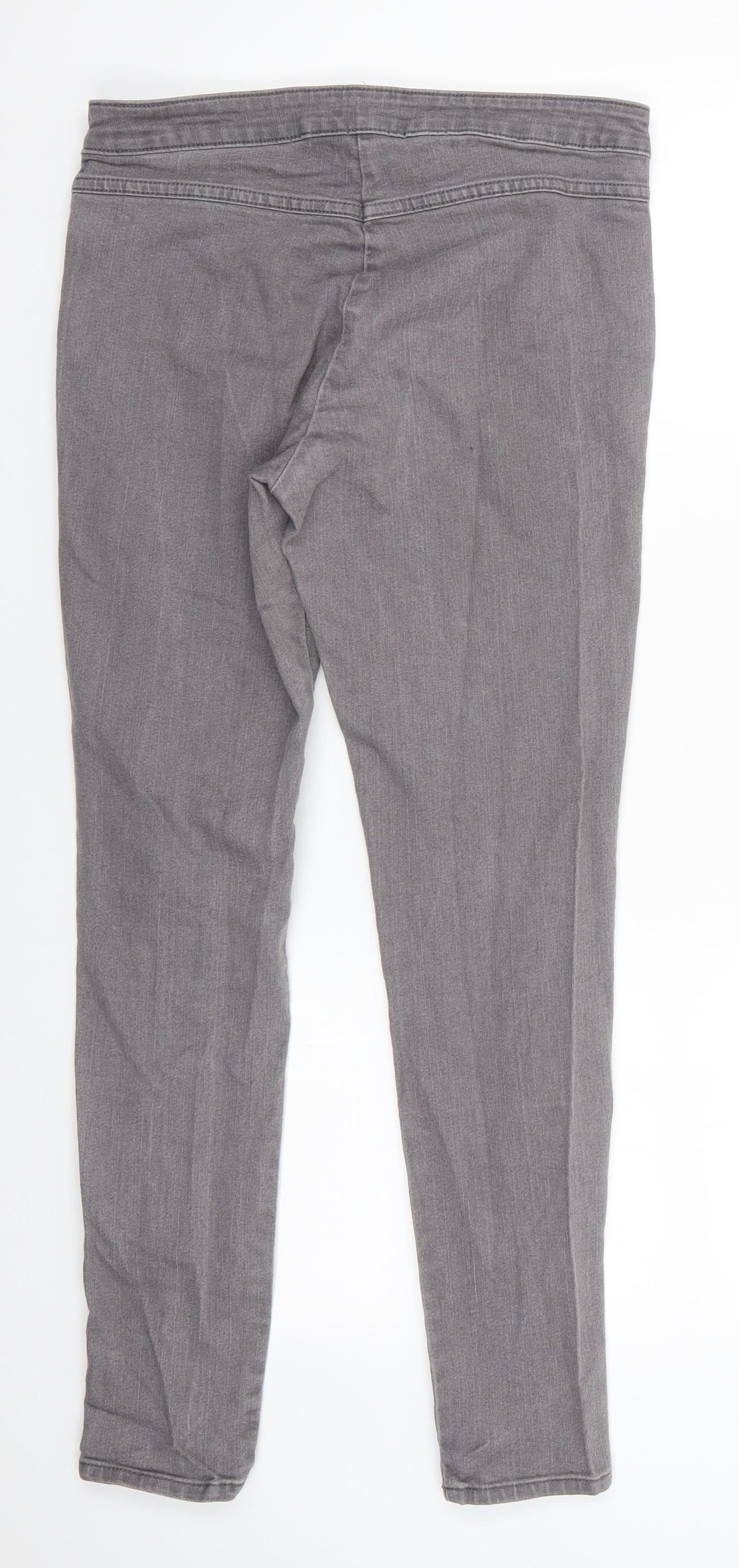 Divided Womens Grey  Cotton Skinny Jeans Size 12 L28 in Regular  - Mid grey Side Zip