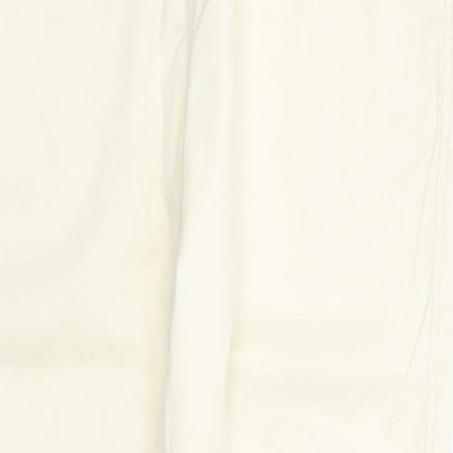 River Island Womens Yellow  Cotton Chino Trousers Size 10 L28.5 in Regular  - pale lemon yellow