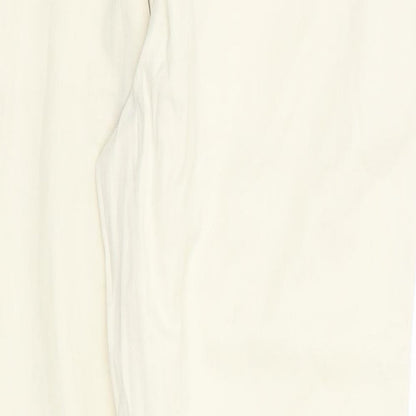 River Island Womens Yellow  Cotton Chino Trousers Size 10 L28.5 in Regular  - pale lemon yellow