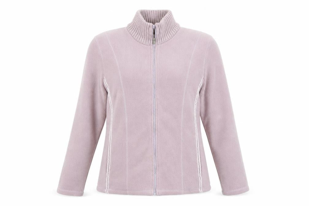 //Text.. Womens Grey Crew Neck  Polyester Full Zip Jumper Size M