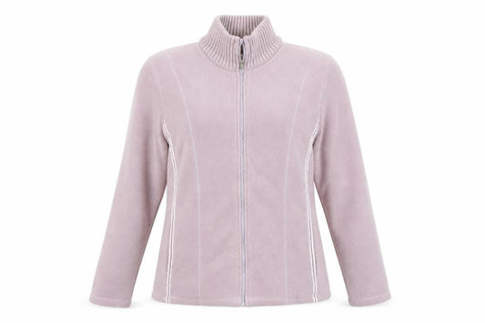 //Text.. Womens Grey Crew Neck  Polyester Full Zip Jumper Size M