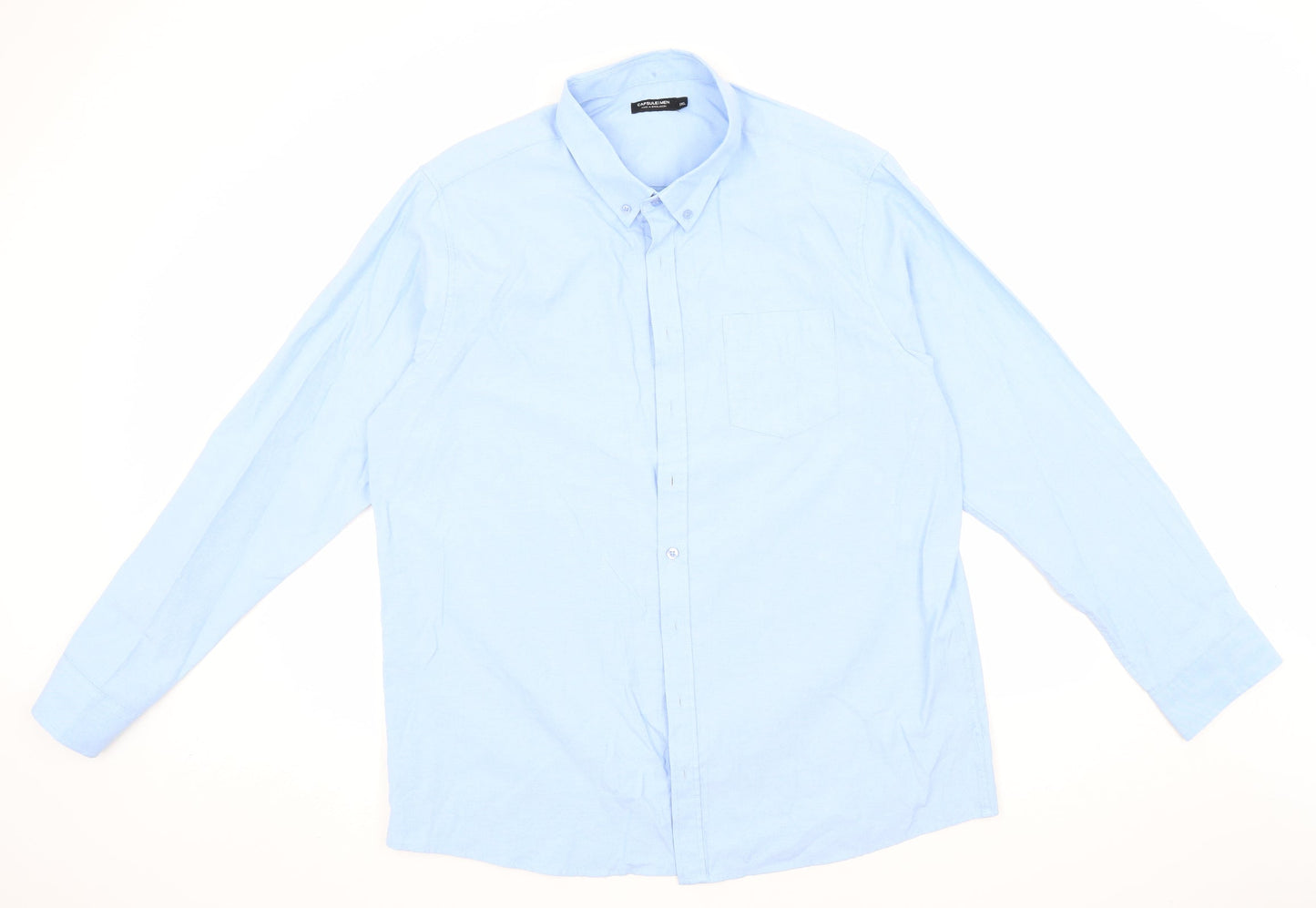 Capsule Mens Blue  Cotton  Button-Up Size XL Collared