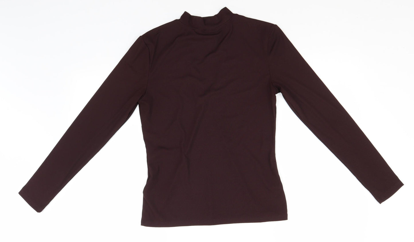 H&M Womens Black  Polyester Basic Blouse Size M High Neck