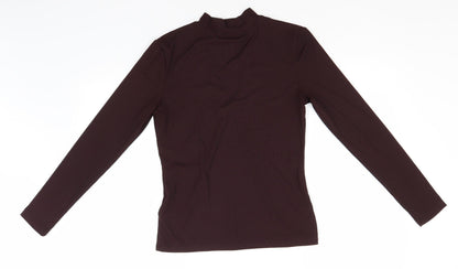 H&M Womens Black  Polyester Basic Blouse Size M High Neck