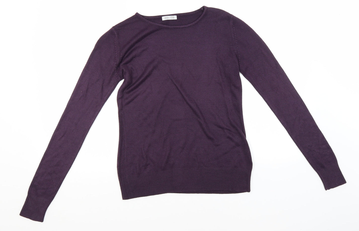 MK one Womens Blue Round Neck  Acrylic Pullover Jumper Size S