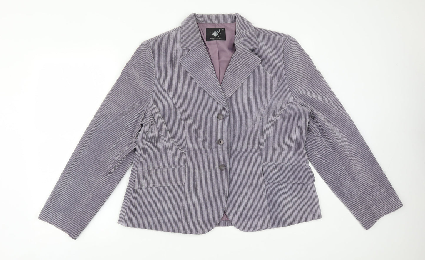 POTA Womens Purple  Polyester Jacket Suit Jacket Size 14