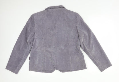 POTA Womens Purple  Polyester Jacket Suit Jacket Size 14