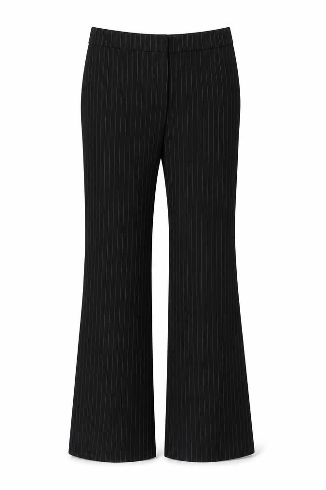Marks & Spencer Womens Multicoloured Striped Polyester Dress Pants Trousers Size 12 L28 in Regular