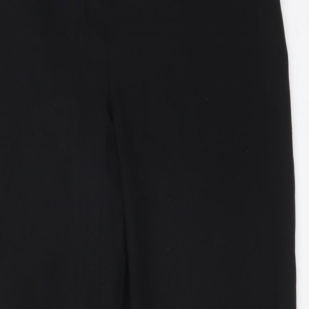 Peacocks Womens Black  Polyester Trousers  Size 10 L28 in Regular
