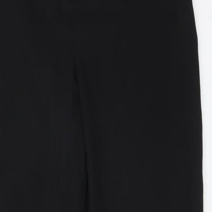 Peacocks Womens Black  Polyester Trousers  Size 10 L28 in Regular