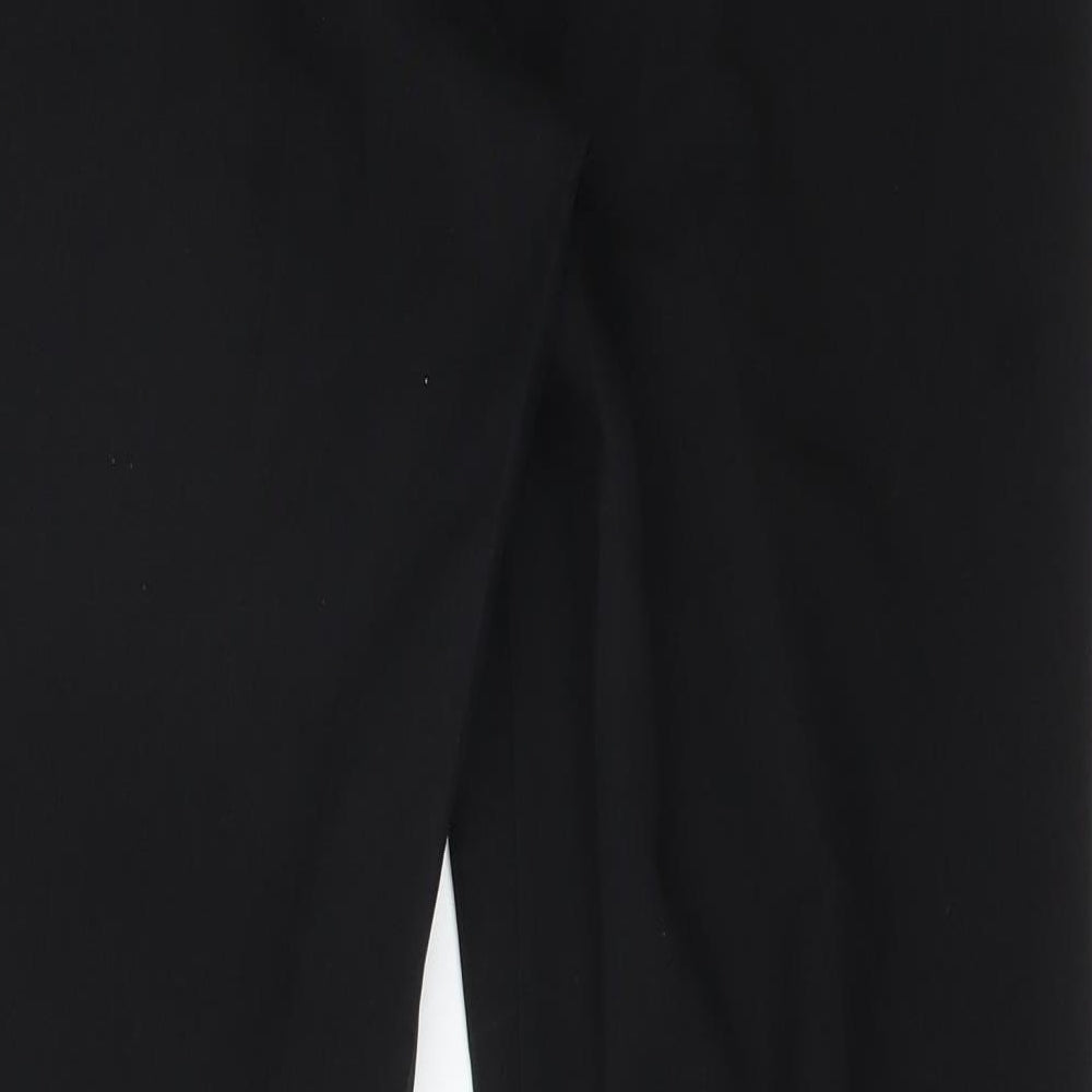 Peacocks Womens Black  Polyester Trousers  Size 10 L28 in Regular