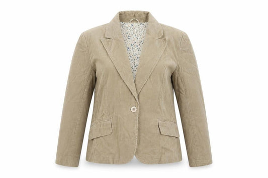 THE STOCK SHOP Womens Brown  Cotton Jacket Suit Jacket Size 14