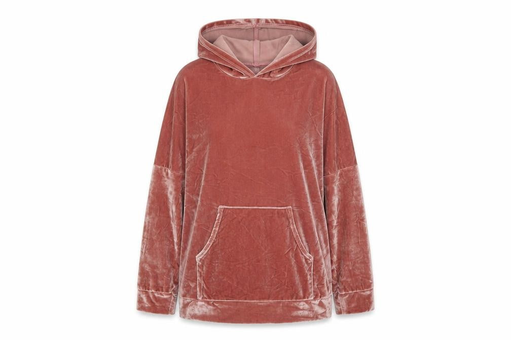 Preworn Womens Pink  Polyester Pullover Hoodie Size L