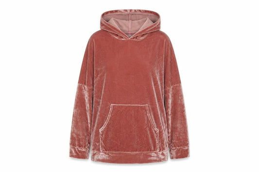 Womens Pink  Polyester Pullover Hoodie Size L