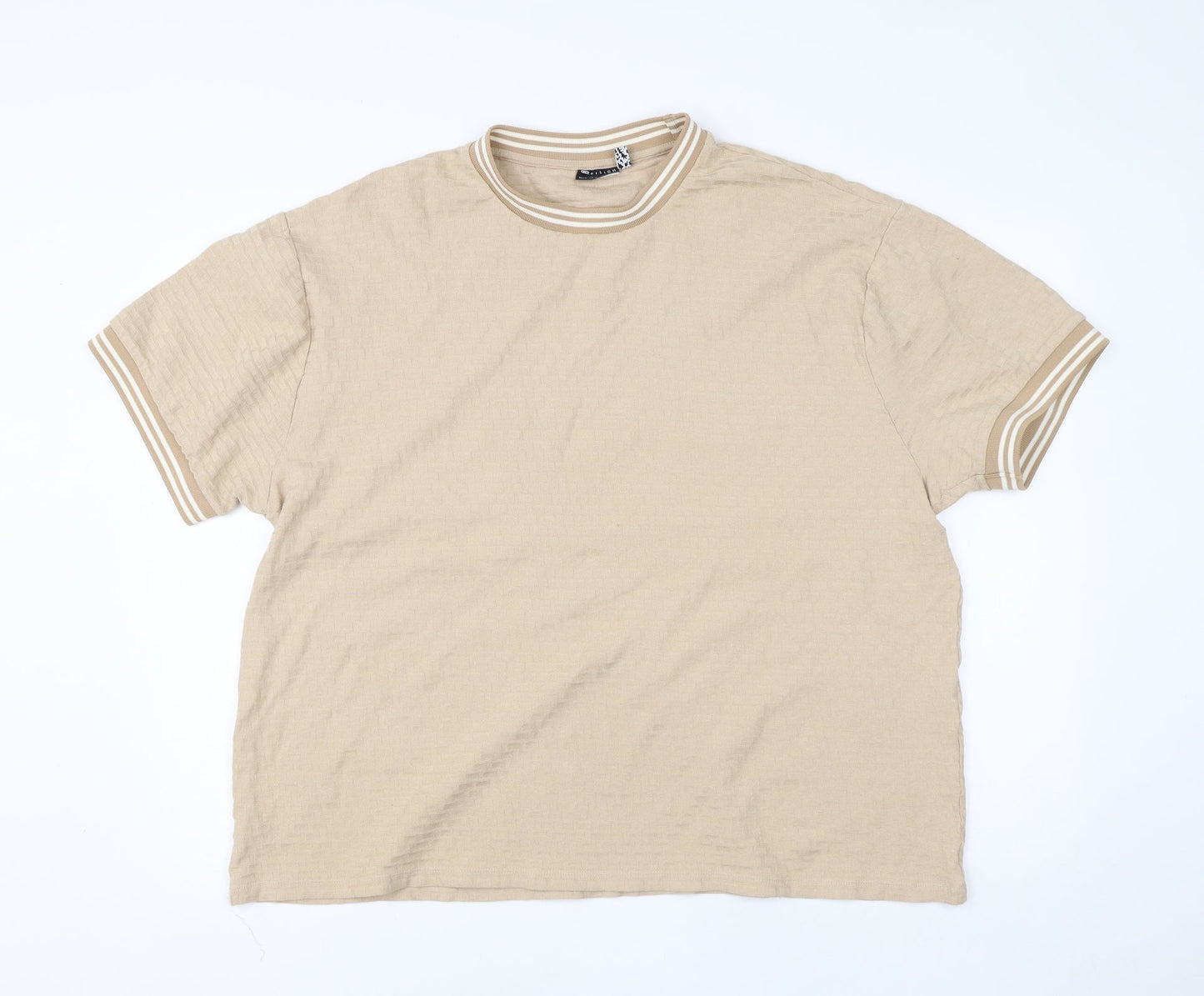 ASOS Womens Beige Round Neck  Cotton Pullover Jumper Size XL