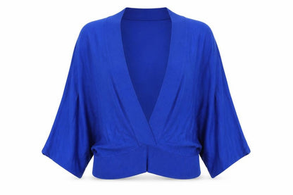 Dots Womens Blue V-Neck  Acrylic Pullover Jumper Size XL