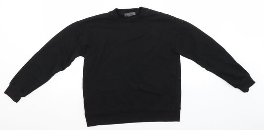 Primark Womens Black Round Neck  Cotton Pullover Jumper Size 4