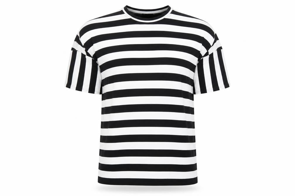 Boohoo Womens Black Round Neck Striped Polyester Pullover Jumper Size 14