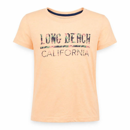 Primark Girls Orange  Polyester Basic T-Shirt Size 7-8 Years Round Neck  - Long Beach, California