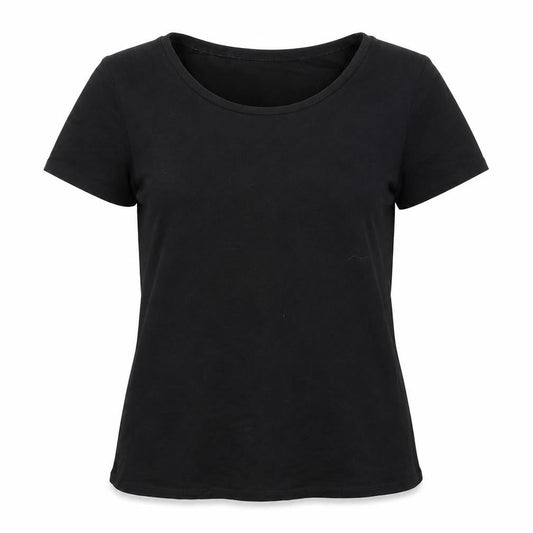 Preworn Womens Black  Acrylic Basic T-Shirt Size M Round Neck