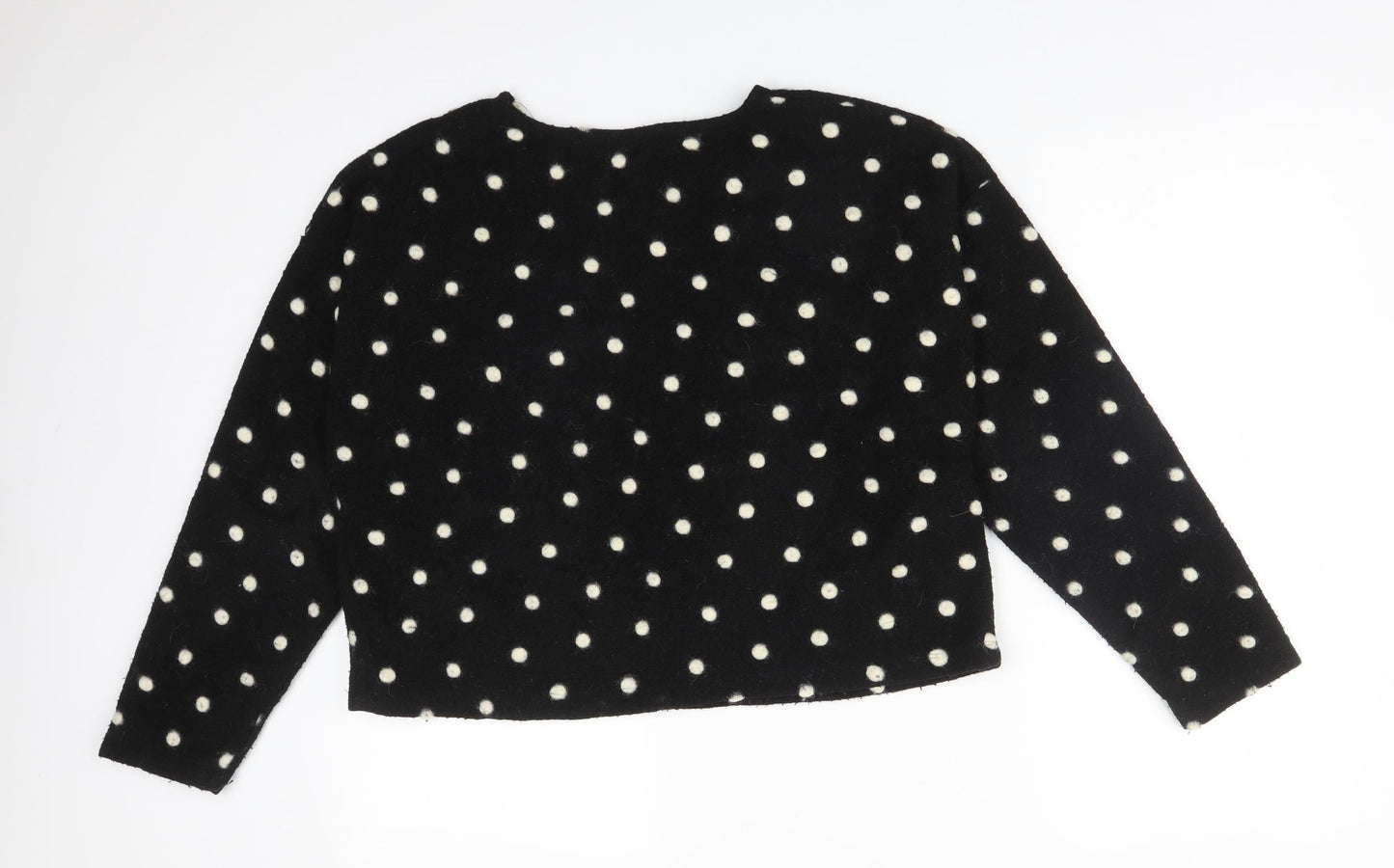New Look Womens  Polka Dot Acrylic Basic T-Shirt Size M Crew Neck