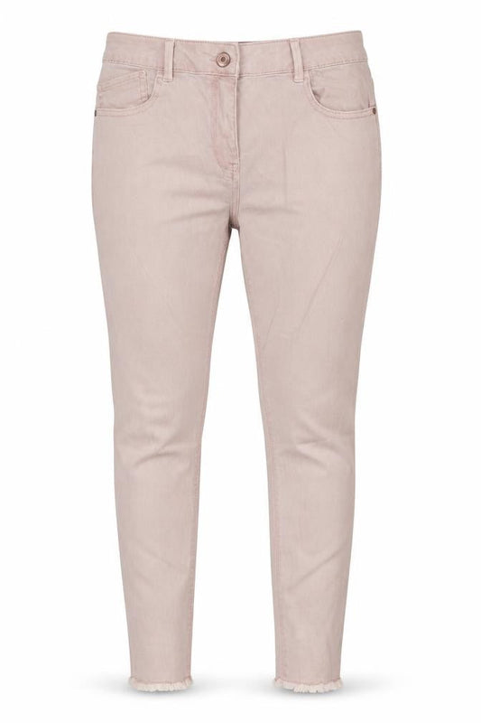/ Denim Womens Pink  Cotton Skinny Jeans Size 12 L26 in Regular  - Dusty Pink Freyed hems