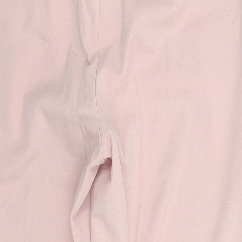 Florence and Fred Womens Pink  Polyester Capri Trousers Size 10 L25 in Regular  - Frilled pocket trims