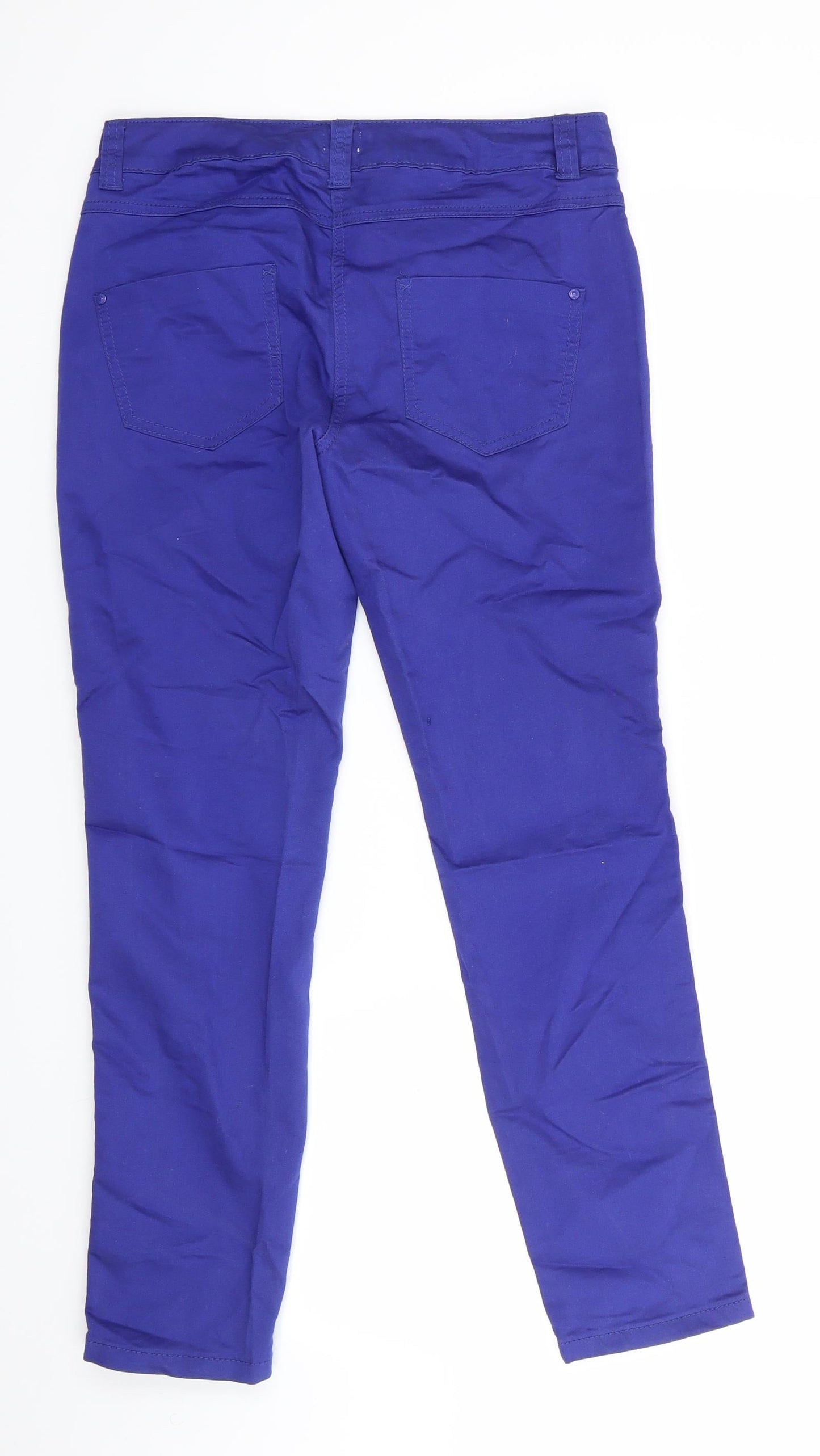 Florence and Fred Womens Purple  Cotton Chino Trousers Size 10 L27 in Regular