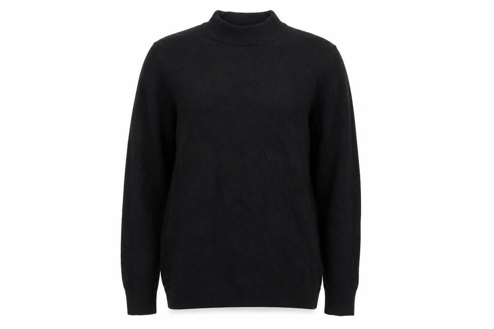 Grow Style Womens Black High Neck  Nylon Pullover Jumper Size L