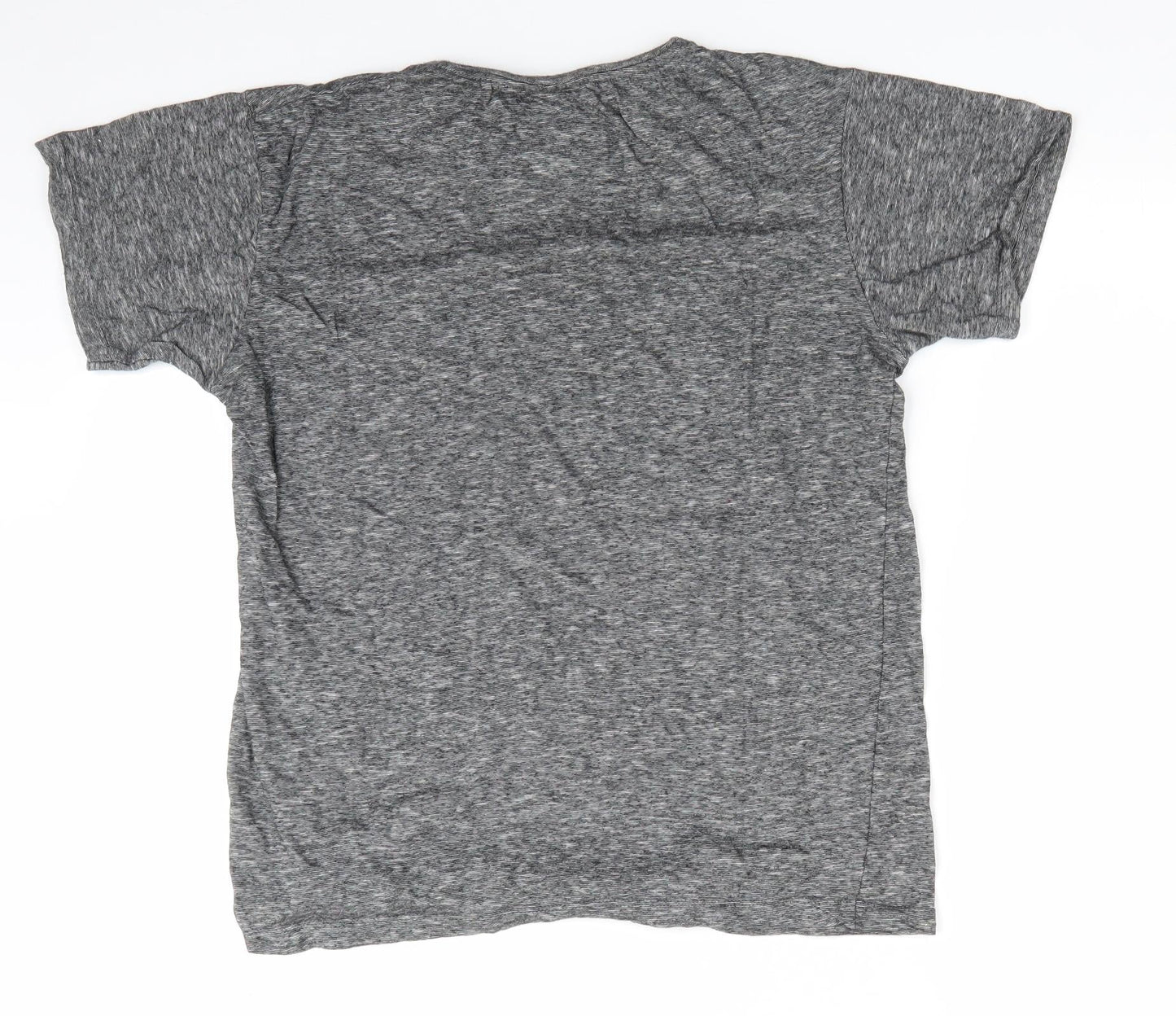 Primark Mens Grey Solid Cotton  Pyjama Top Size XS   - Grey Mix