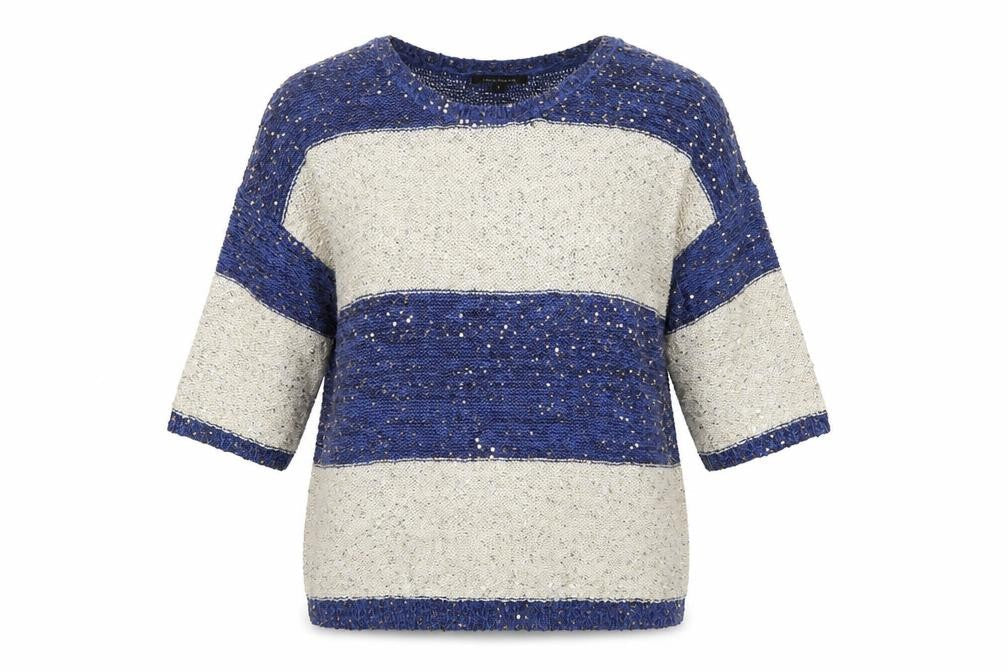 River Island Womens Multicoloured Round Neck Striped Polyester Pullover Jumper Size 8