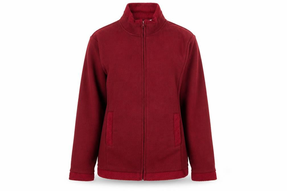 Anne De Lancay Womens Red Mock Neck  Polyester Full Zip Jumper Size 10