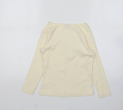 Xe Womens Ivory V-Neck   Pullover Jumper Size M