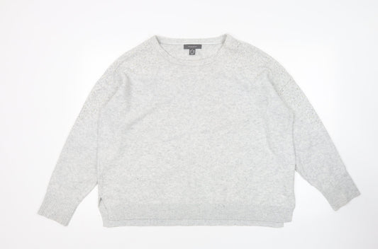 Primark Womens Grey Round Neck  Acrylic Pullover Jumper Size XL