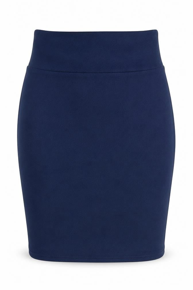Urban Coco Womens Blue  Polyester Straight & Pencil Skirt Size S