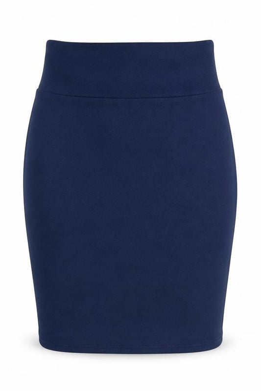Urban Coco Womens Blue  Polyester Straight & Pencil Skirt Size S
