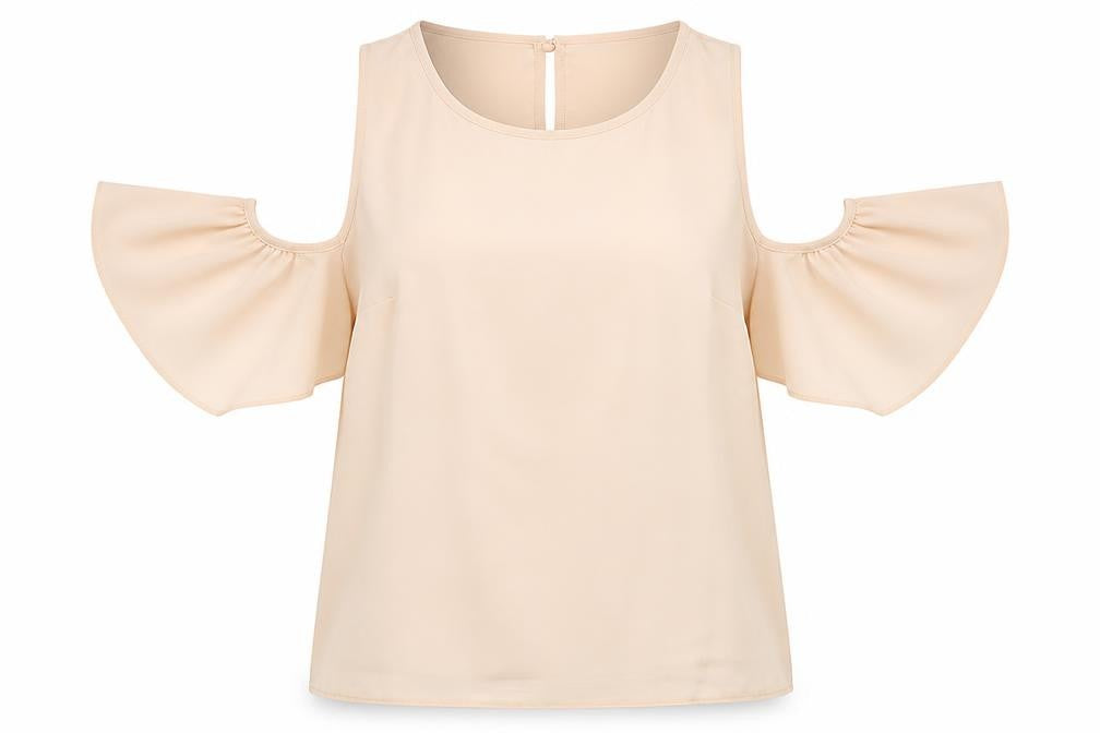 Primark Womens Pink  Polyester Basic Blouse Size 8 Round Neck