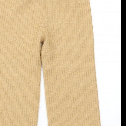 Tu Girls Yellow  Acrylic  Trousers Size 9 Months  Regular