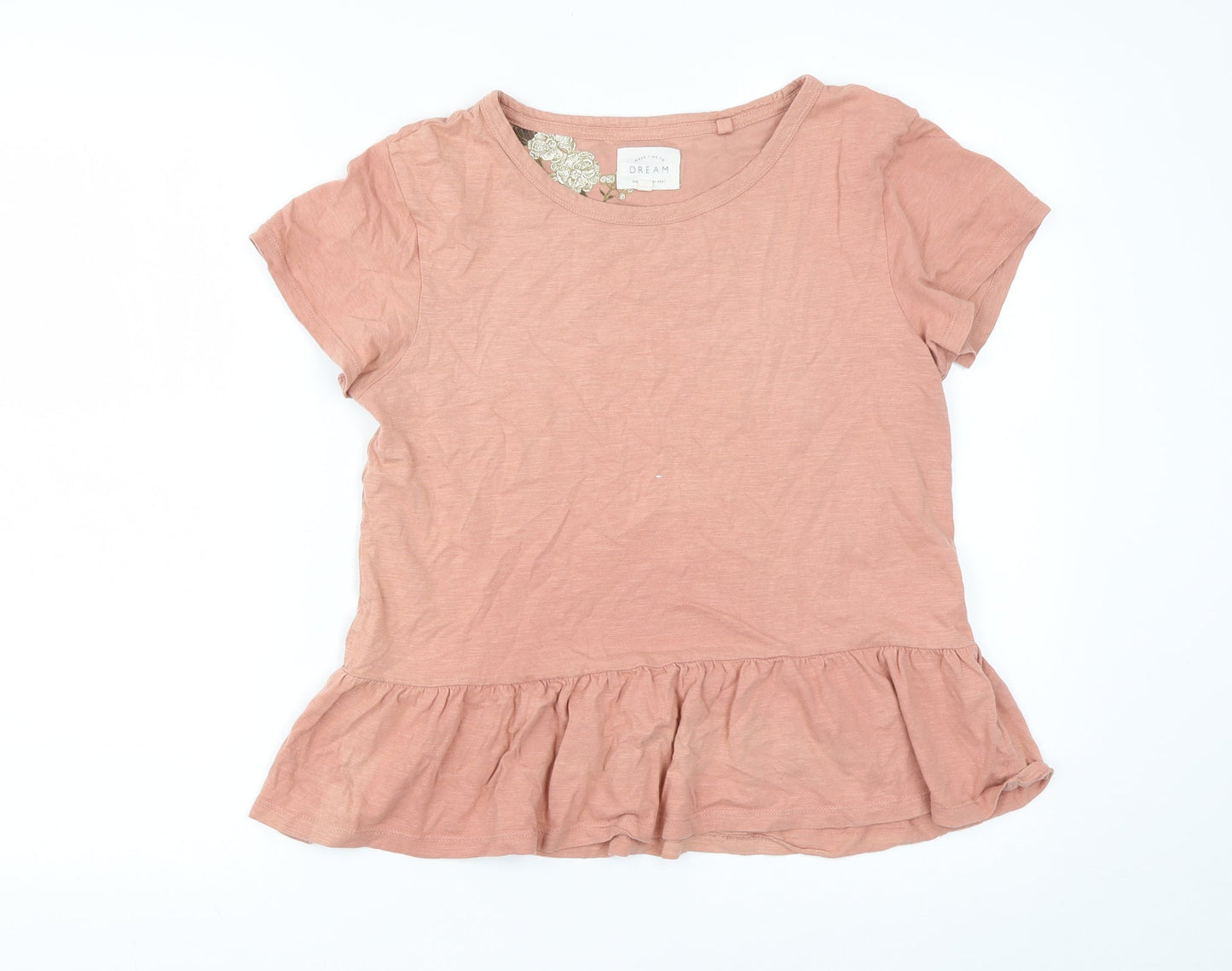 NEXT Womens Pink  Cotton Basic T-Shirt Size S Round Neck